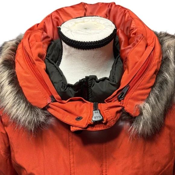 London Fog Vibrant Orange Hooded Jacket - Picture 6 of 10